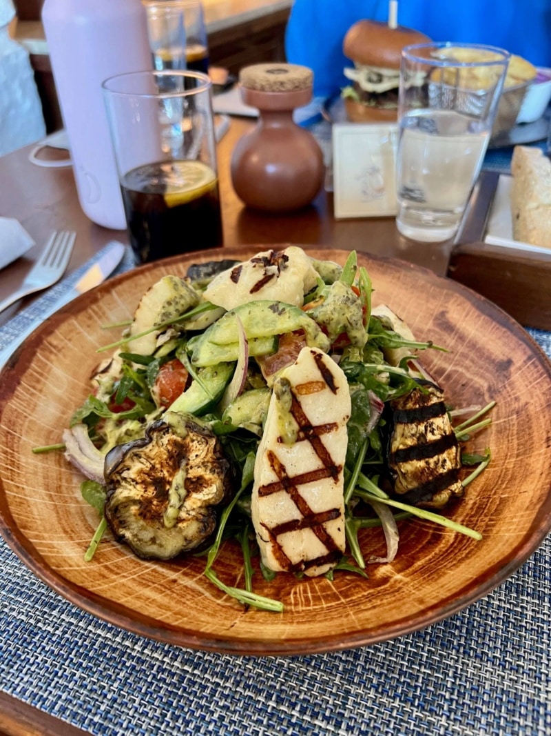 Halloumi salad in cyprus