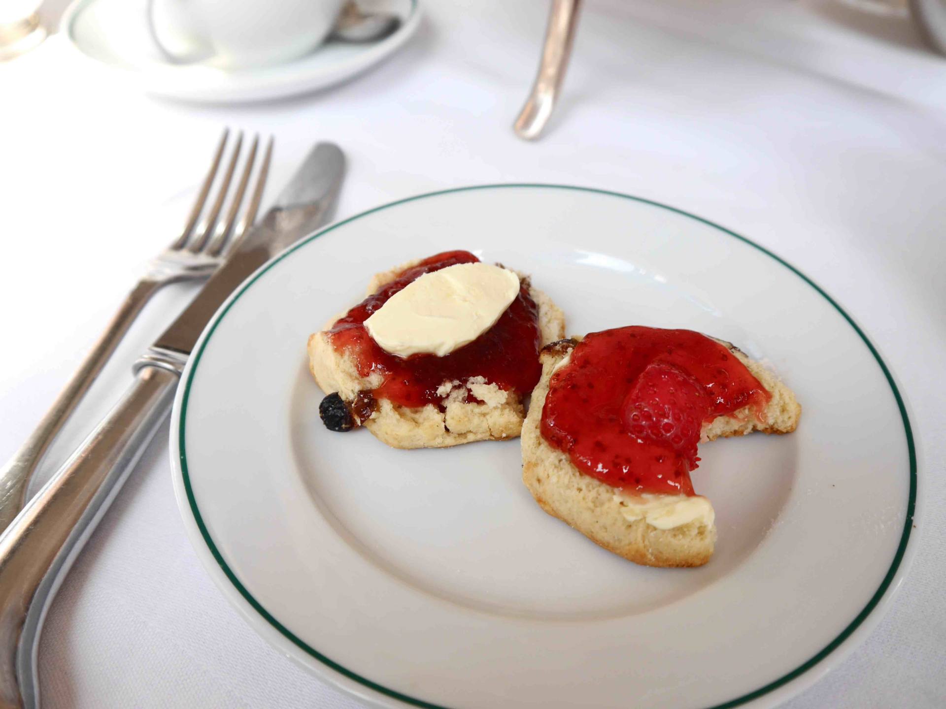 Scone at Afternoon tea at The Ivy St Helens Square, York